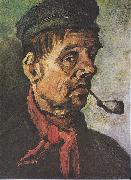 Vincent Van Gogh Head of a peasant with a clay-pipe France oil painting artist